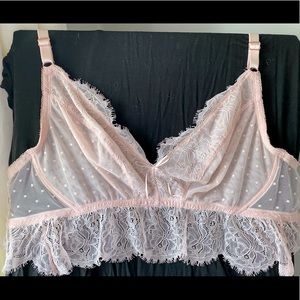 Light pink lace bra